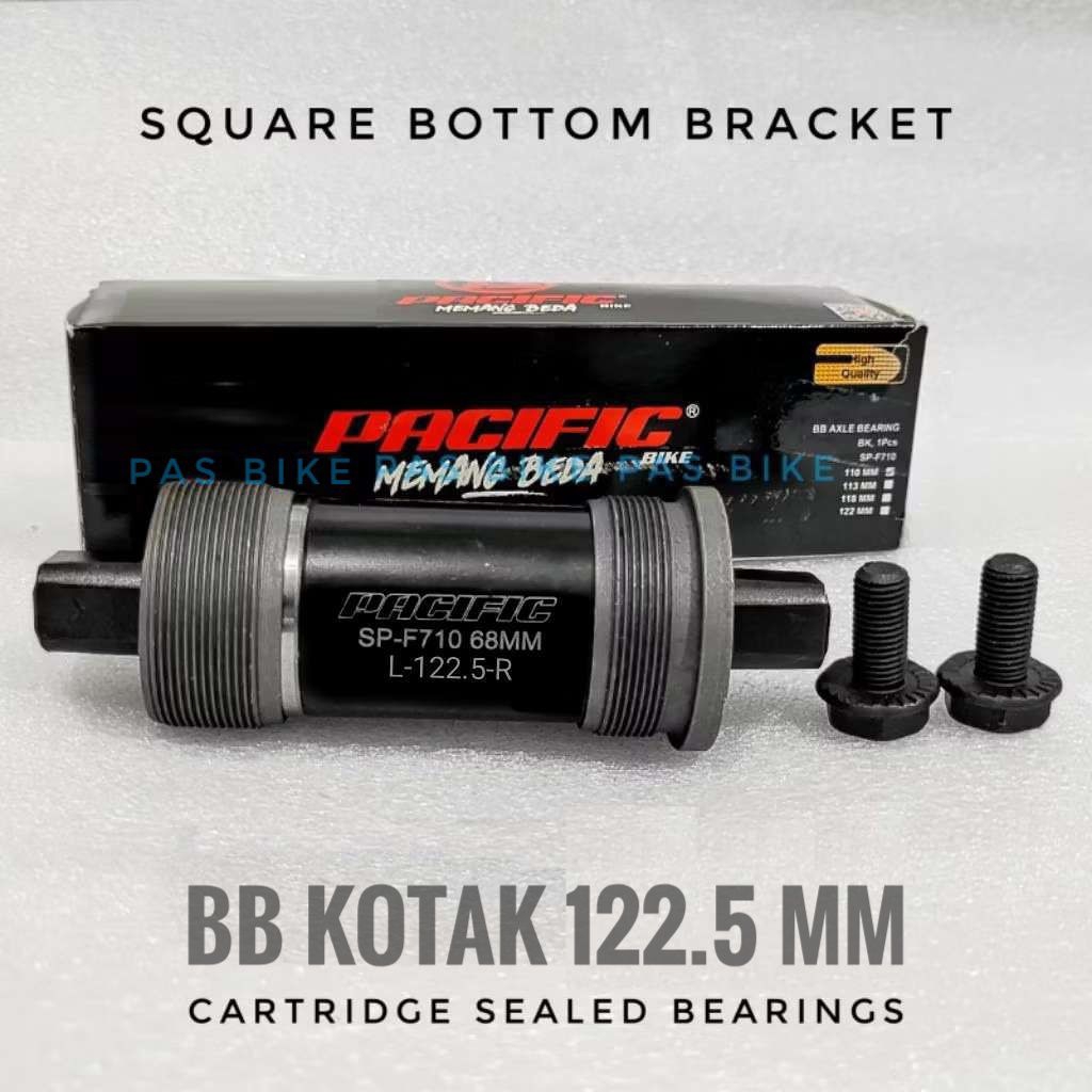 BB Kotak 122 .5 MM Bearing Untuk Crank Kotak Sepeda MTB