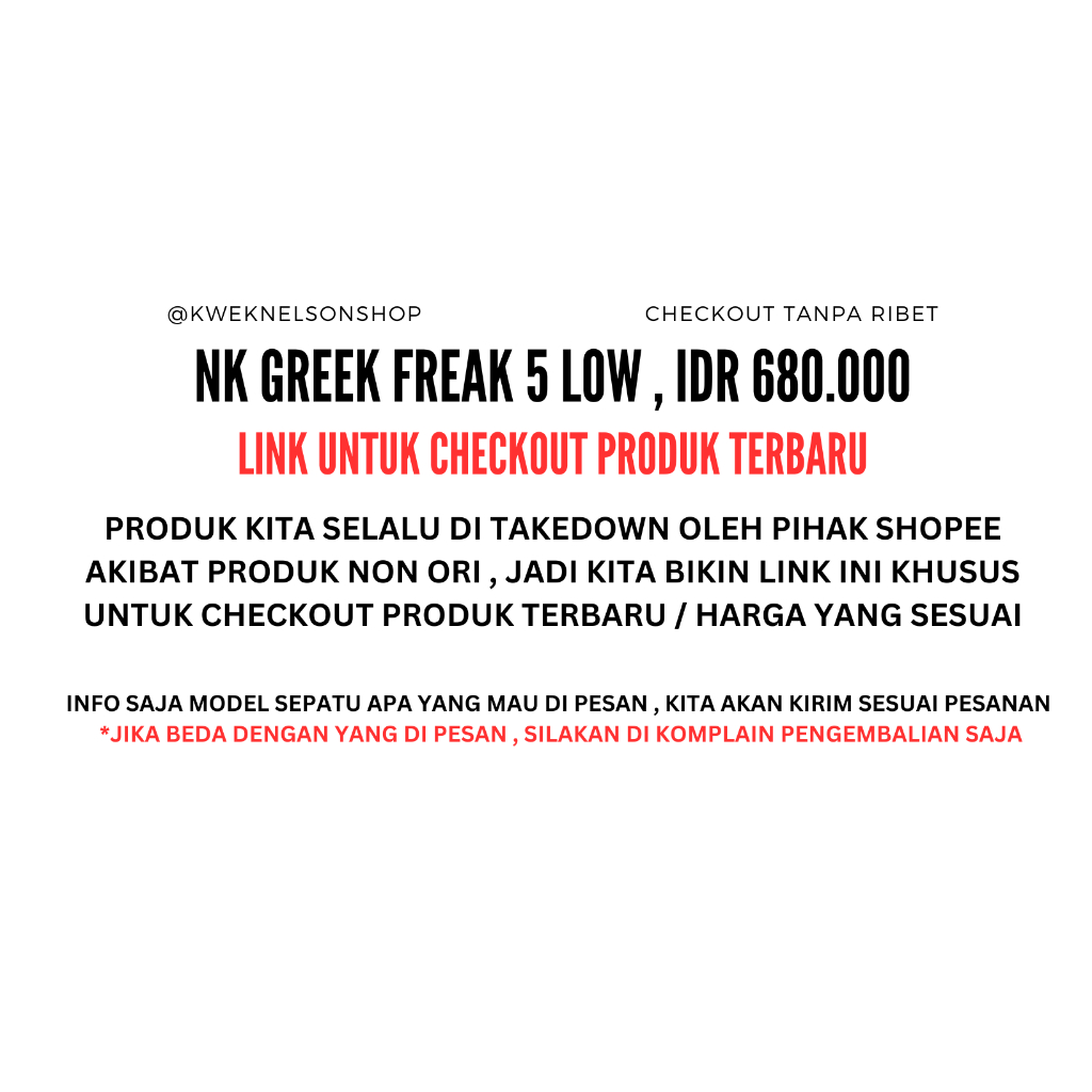 NK GREEK FREAK 5 LOW SEPATU BASKET PREMIUM ORIGINAL KOLEKSI