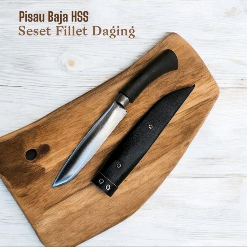Pisau Daging Baja HSS, seset Filled daging