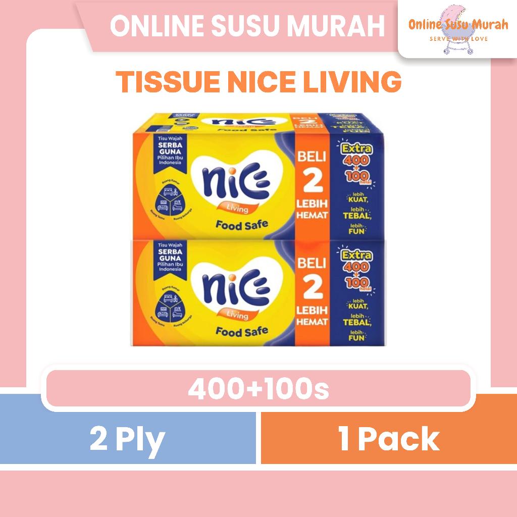 NICE TISSU WAJAH 400+100 SHEETS TISU TISSUE BUY 1 GET 1 PLTS