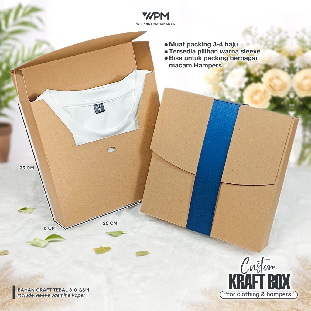 KRAFT CLOTHING BOX /BOX BAJU / SWEETER / HIJAB DLL / KRAFT BOX EKSEKUTIF
