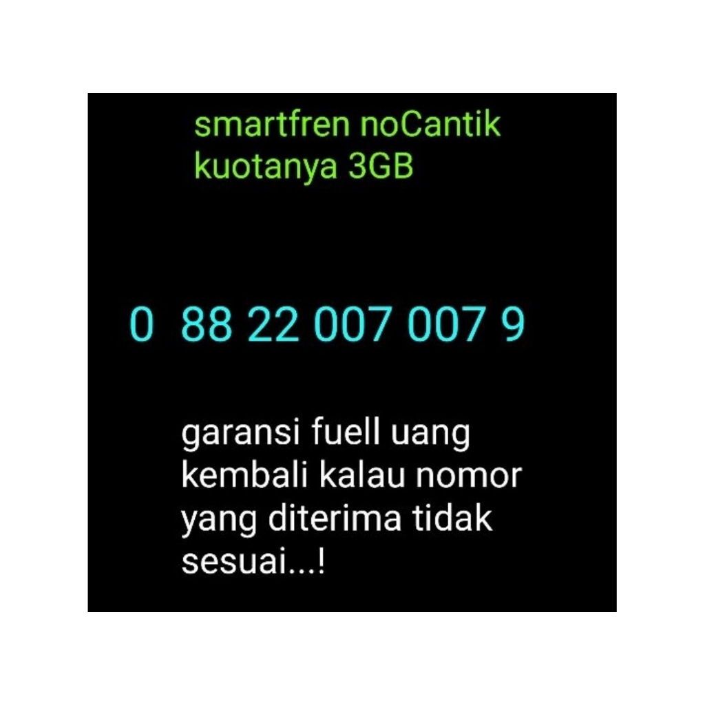 smartfren no cantik murah kuotanya 3GB