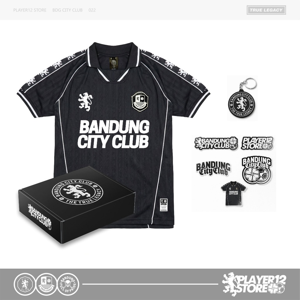 PLAYER12 JERSEY - BANDUNG CITY CLUB - SHORTSLEEVE BLACK DRYFIT AIRWALK