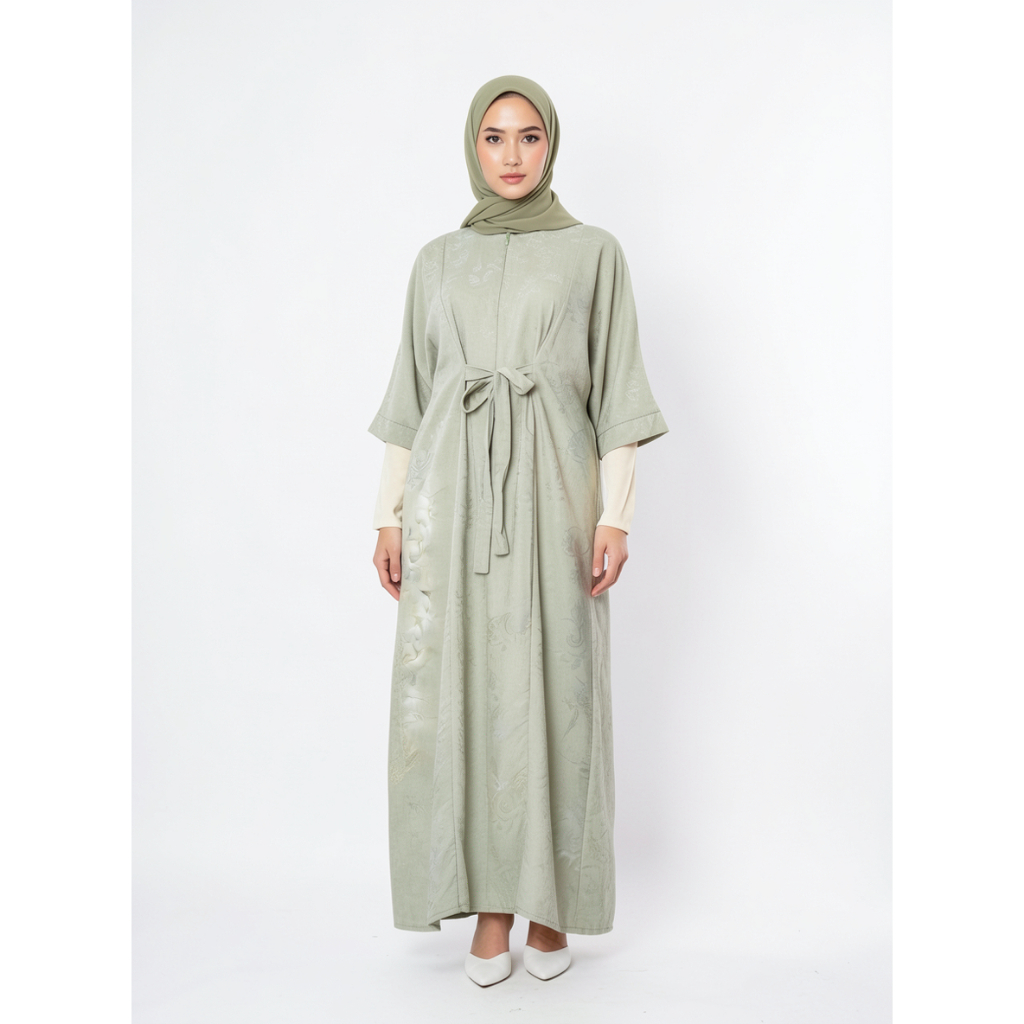 Eprise Yasmine Kaftan Dress GREEN KP280B | Kaftan Wanita Muslim