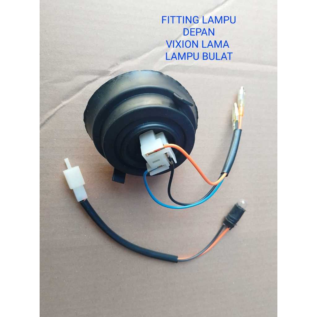 fitting + bohlamp / cop lampu depan + dop yamaha vixion old lampu bulat presisi berkualitas
