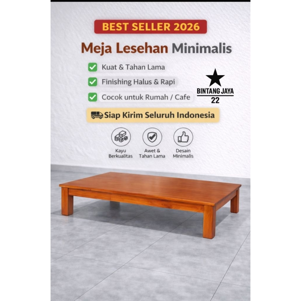 Ready Stok Meja Lesehan Kayu Minimalis Serbaguna Meja Makan Lesehan Meja warung Murah