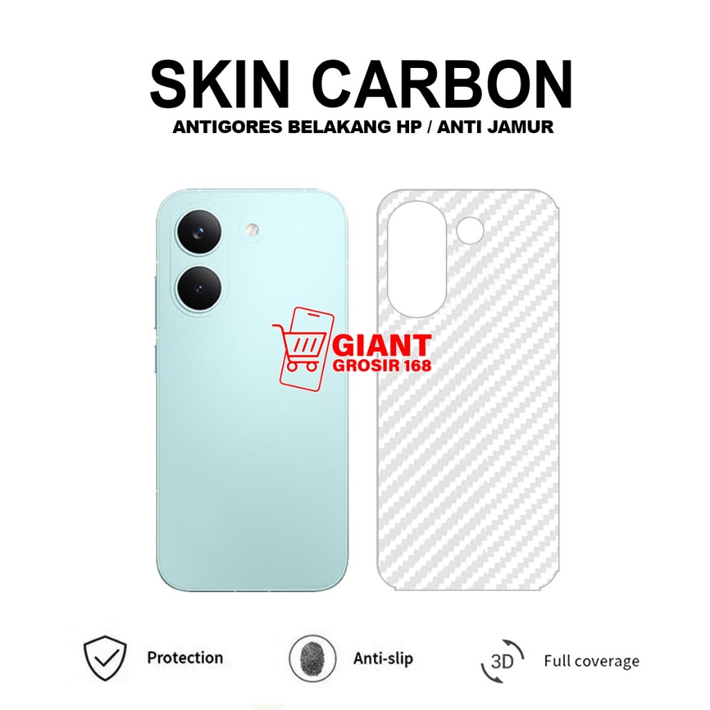 Poco X8 Pro Poco X8 Pro Max Poco F5 Pro Poco X5 Pro 5G Back Skin Carbon Garskin Anti Gores Belakang 