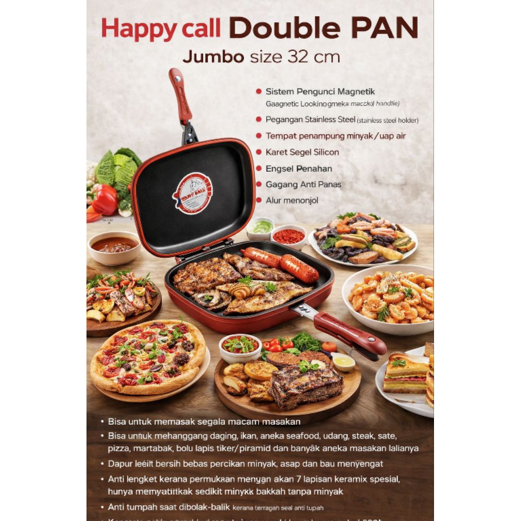 HC double Pan Size Jumbo 32 cm