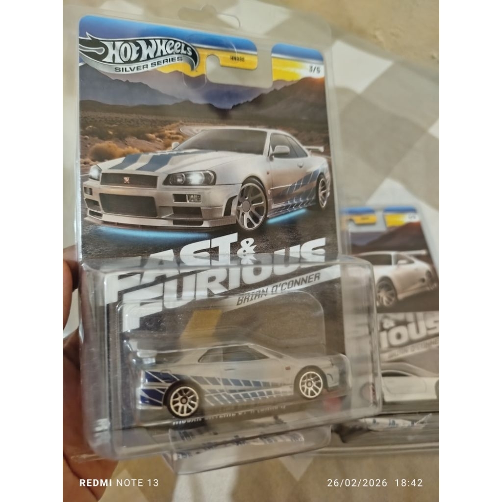 HOT WHEELS FAST AND FURIOUS NISSAN GT-R 34 BRIAN O'CONNER