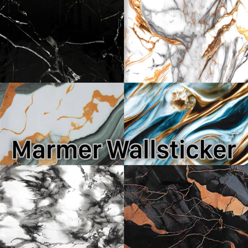 Wallpaper Dinding / WallSticker Motif Marmer