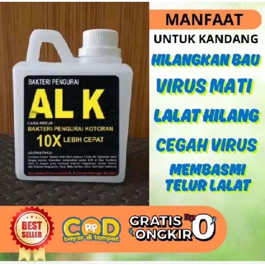 Bakteri AL K 500ml – Anti Bau, Anti Lalat, Pengurai Limbah Kandang
