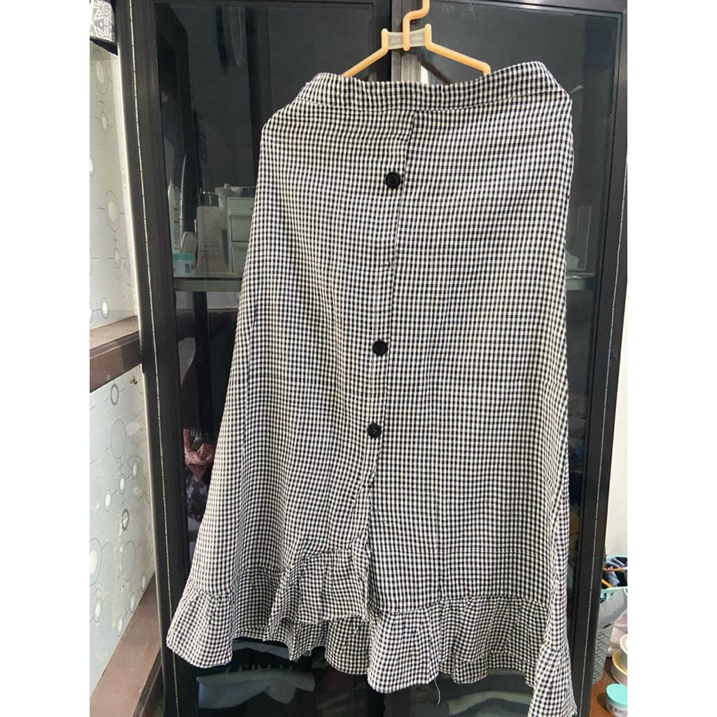 PL rok midi dress tartan COLORBOX