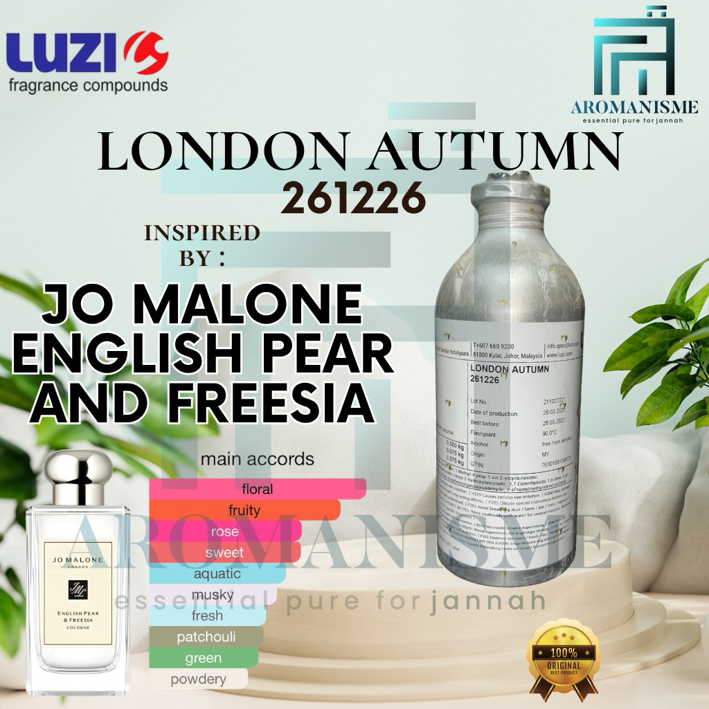 Bibit Parfum Searah Jo Malone English Pears By Luzi London Autumn Repack 50ml / 100ml