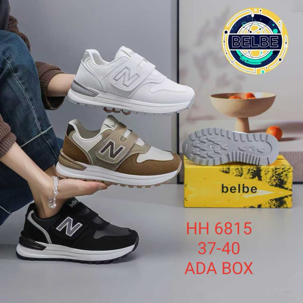 Belbe Sepatu Wanita Terbaru Sneakers Original Kekinian Tanpa Tali Super Keren