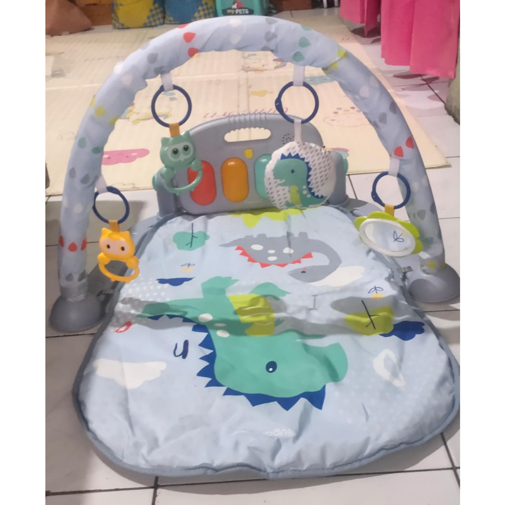 Sugar Baby All in 1 Piano Playmat Blue Dino (Preloved)