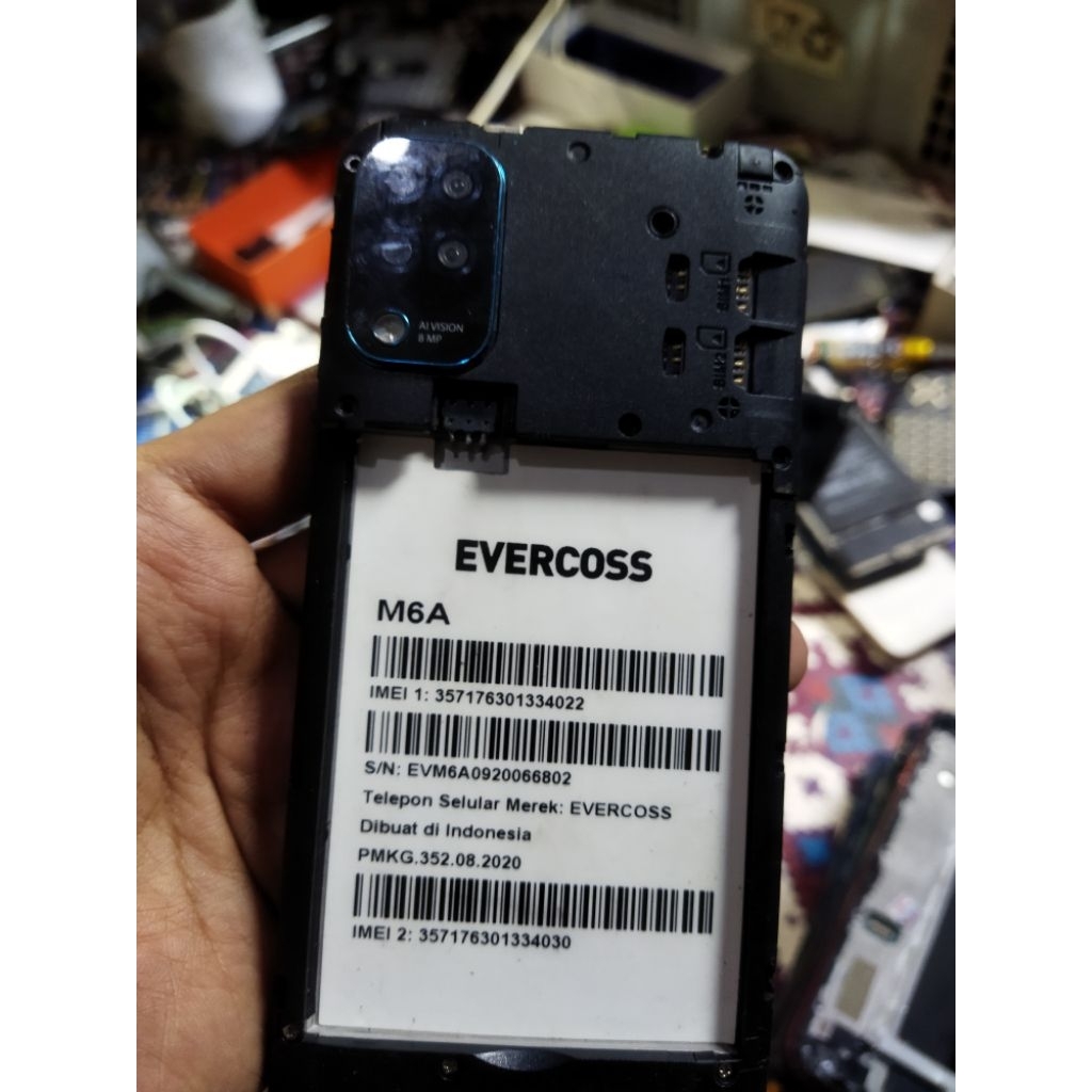 mesin hp evercoss m6A mesin Yala normal tested