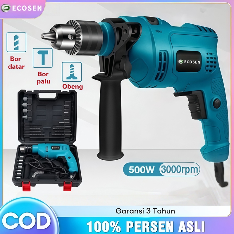 Mesin Bor Listrik Bolak Balik 15MM Electric Drill Bor Beton Bor Tembok Alat Bor Bor Obeng Bor Kayu [