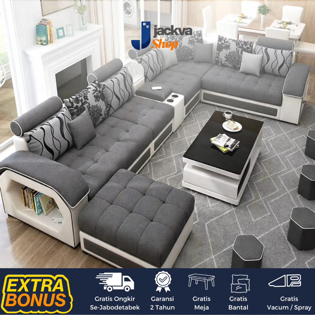 Sofa Minimalis Modern Leter U Sofa Tamu Mewah Kursi Ruang Tamu Minimalis