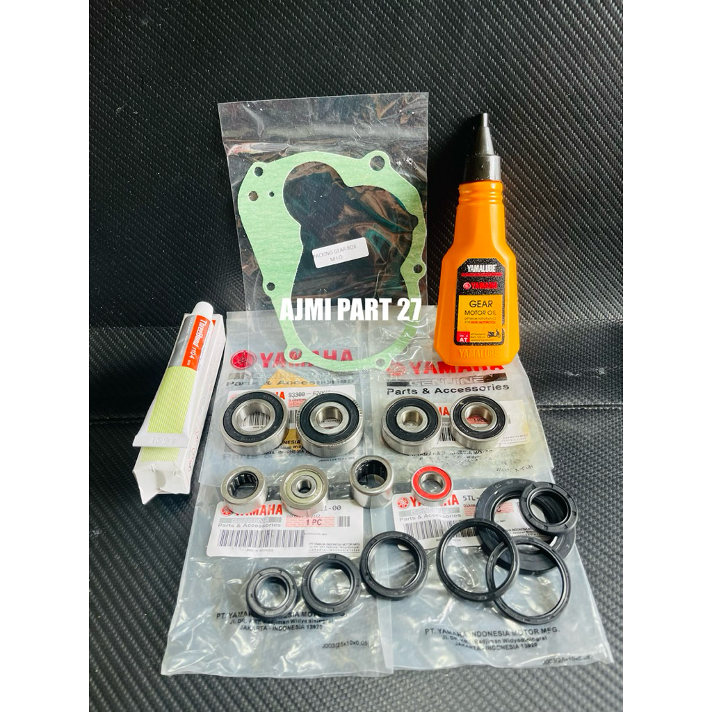 Bearing Laher rasio 5pcs 5TL+Bering Pully+Bering bak cvt+sil Komplit+Paking+Oli gardan+Lem Yamaha Mi