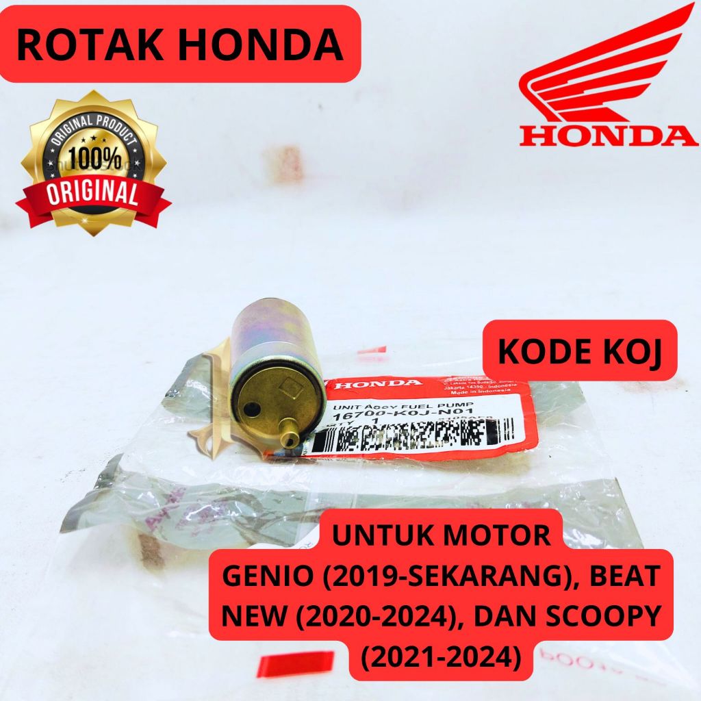 ROTAK ORIGINAL HONDA KODE KOJ GENIO (2019-SEKARANG), BEAT NEW (2020-2024), DAN SCOOPY (2021-2024)