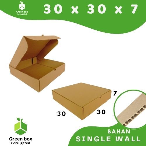 Kardus 30x30x7 LD Kardus Pizza Box Gelang lipatan depan Dus Hampers Kotak Kemasan Box Aksesoris Kart