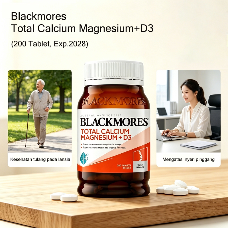 SpotBlackmores Total Calcium Magnesium+D3 200 Tablet Suplemen Kalsium Magnesium D3 [Exp.2028]