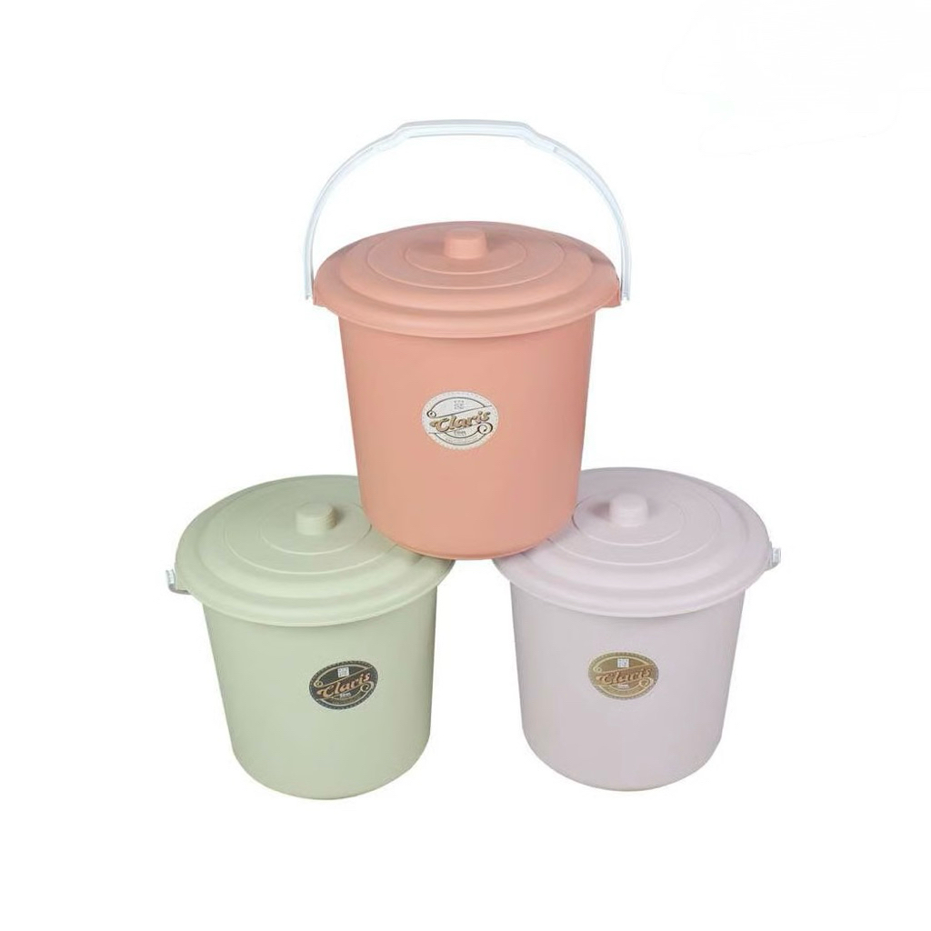 EMBER PLASTIK CLARIS 5 LITER EMB-05 PAX DENGAN TUTUP DAN GAGANG (WARNA RANDOM)