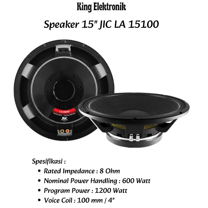 Speaker 15 Inch JIC LA 15100