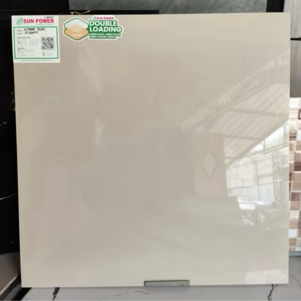 Granit 60x60 Sun Power Cream Polos | Glossy/Double Loading
