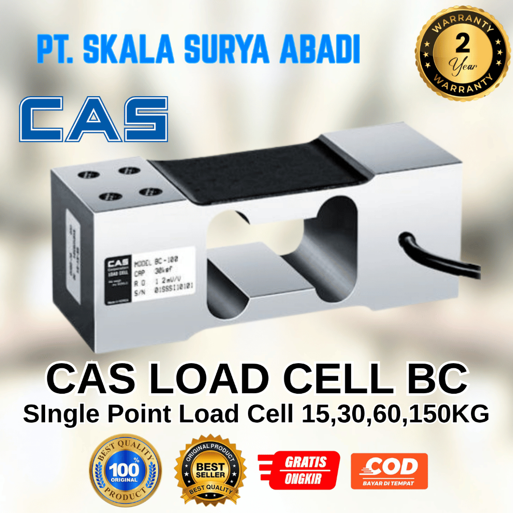 Load Cell CAS BC Kapasitas 15KG-150KG / Single Point Load Cell Timbangan Cap 15kg, 30kg, 60kg, 150kg
