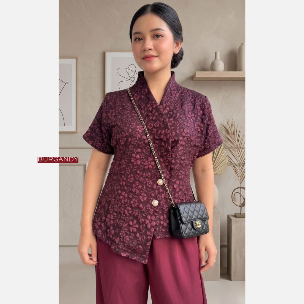 Layali - One Set Clara Outfit kondangan baju wanita lengan pendek celana panjang
