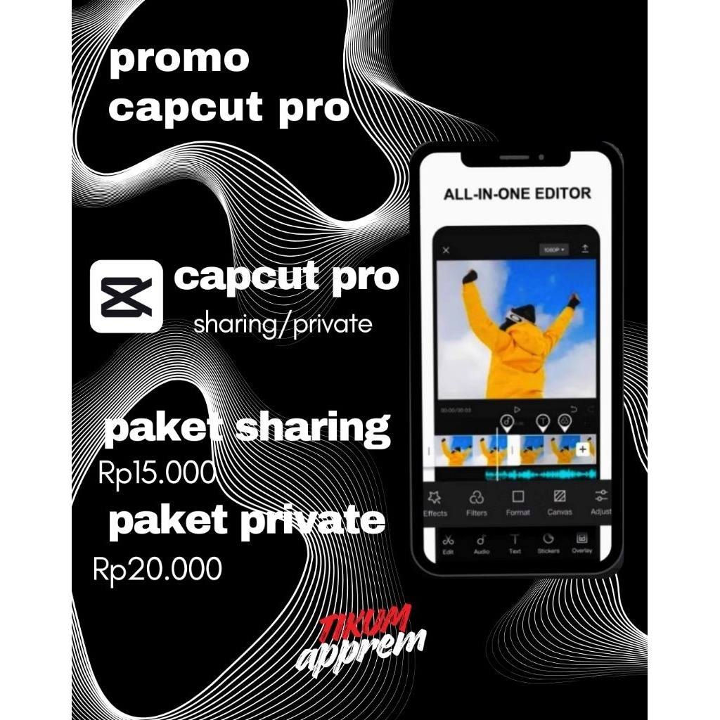 CAPCUT Paket Hemat cp 1bulan 9000+ Template Video Editing Pro Premium Estetik Praktis