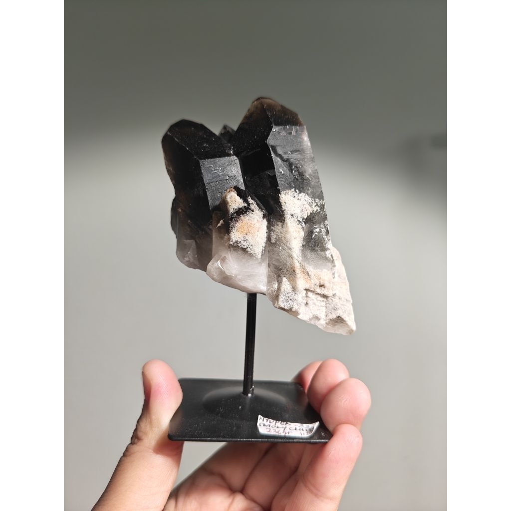 Smoky Quartz Cluster Natural Crystal | Brown Crystal Cluster Raw | Healing Stone Aesthetic Decor