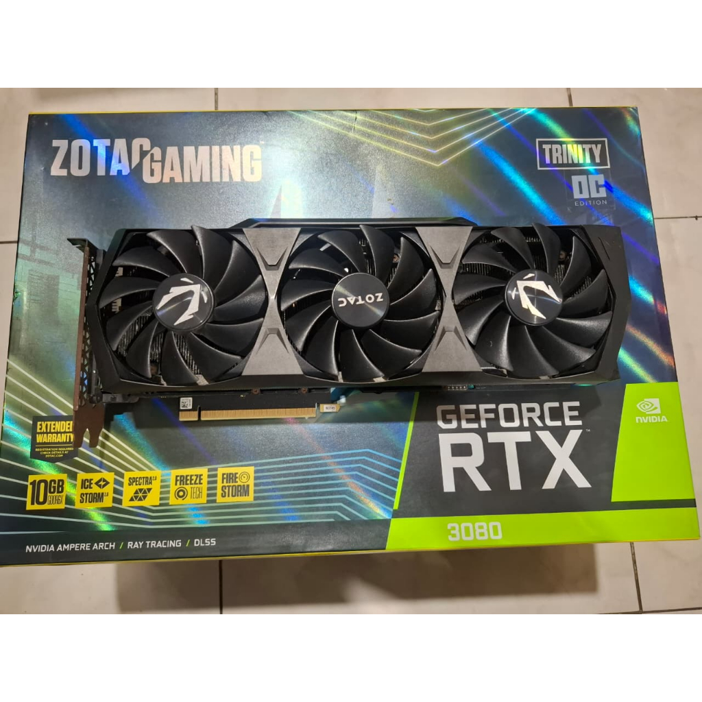 VGA NVIDIA ZOTAC GAMING RTX 3080 TRINITY OC 10GB GDDR6X | RTX 3080 TRINITY OC 10GB -  2ND SECOND