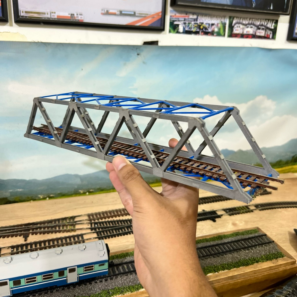 Accesories Diorama / Miniatur Jembatan Kereta Api Cilalawi Skala HO High Detail
