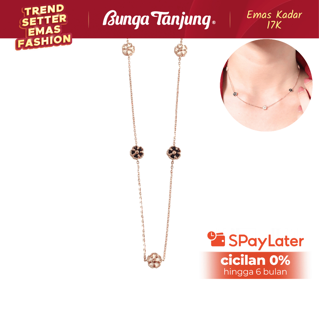 KALUNG FLOREA B - EMAS 17K - BUNGA TANJUNG GOLD