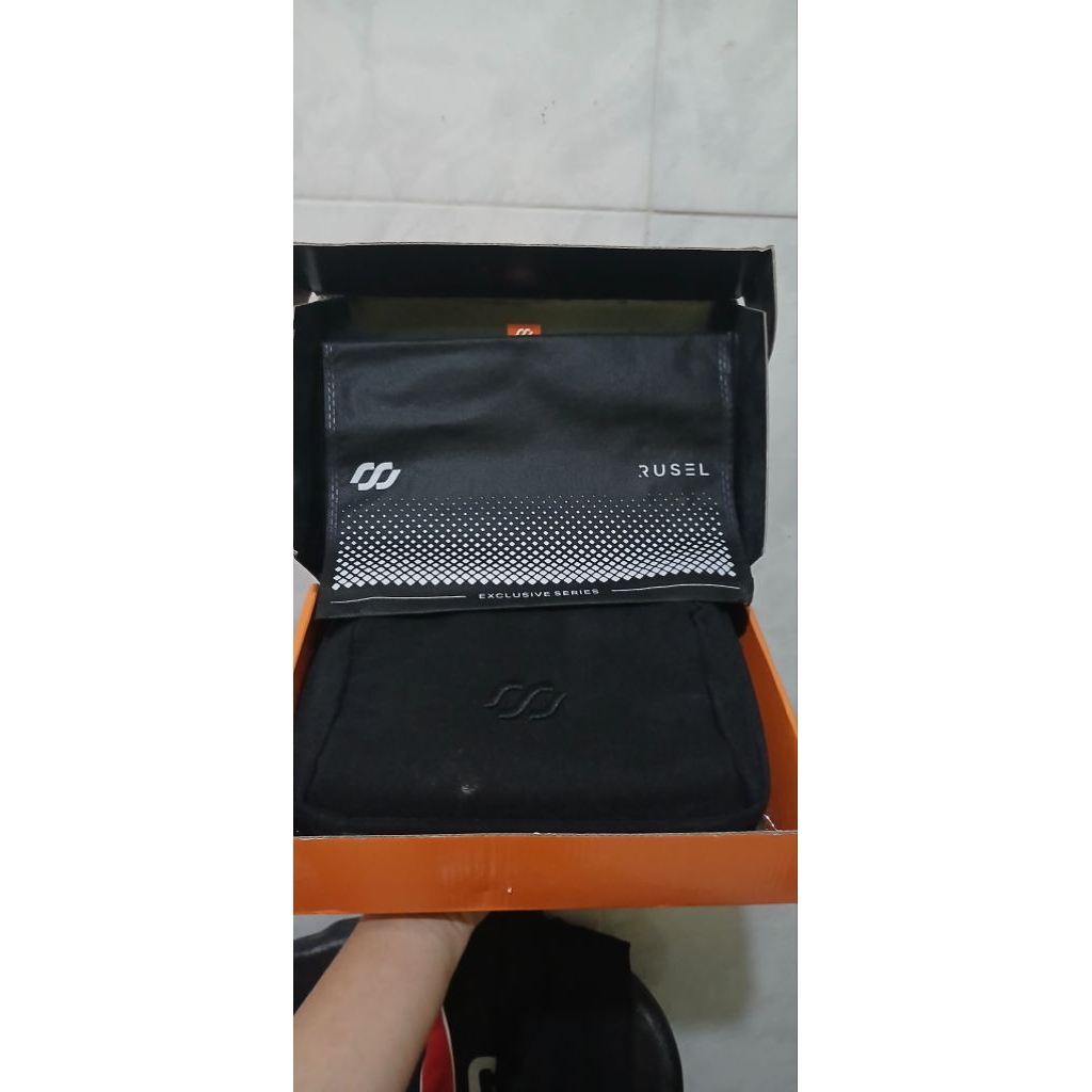 preloved handbag tas hitam pria rusel co (nano ultimate)