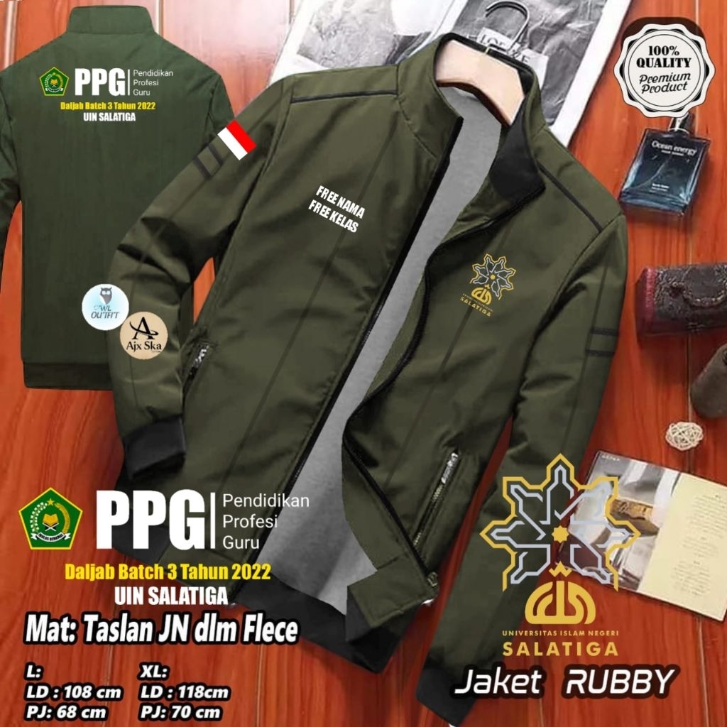 JAKET PPG UIN SALATIGA BATCH 3 TAHUN 2022 KELAS C FREE NAMA DADA PRIA WANITA || JAKET PPG UIN SALATI