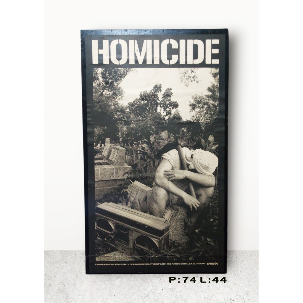 HOMICIDE BUNDLING Complete Discography Poster Frame CD Booklet Zine Baru 72x42cm