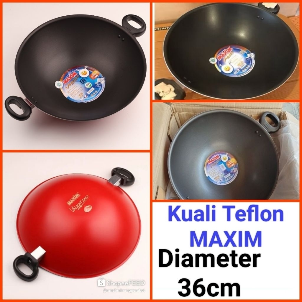 kuali penggorengan teflon wajan teflon MAXIM diameter 36cm