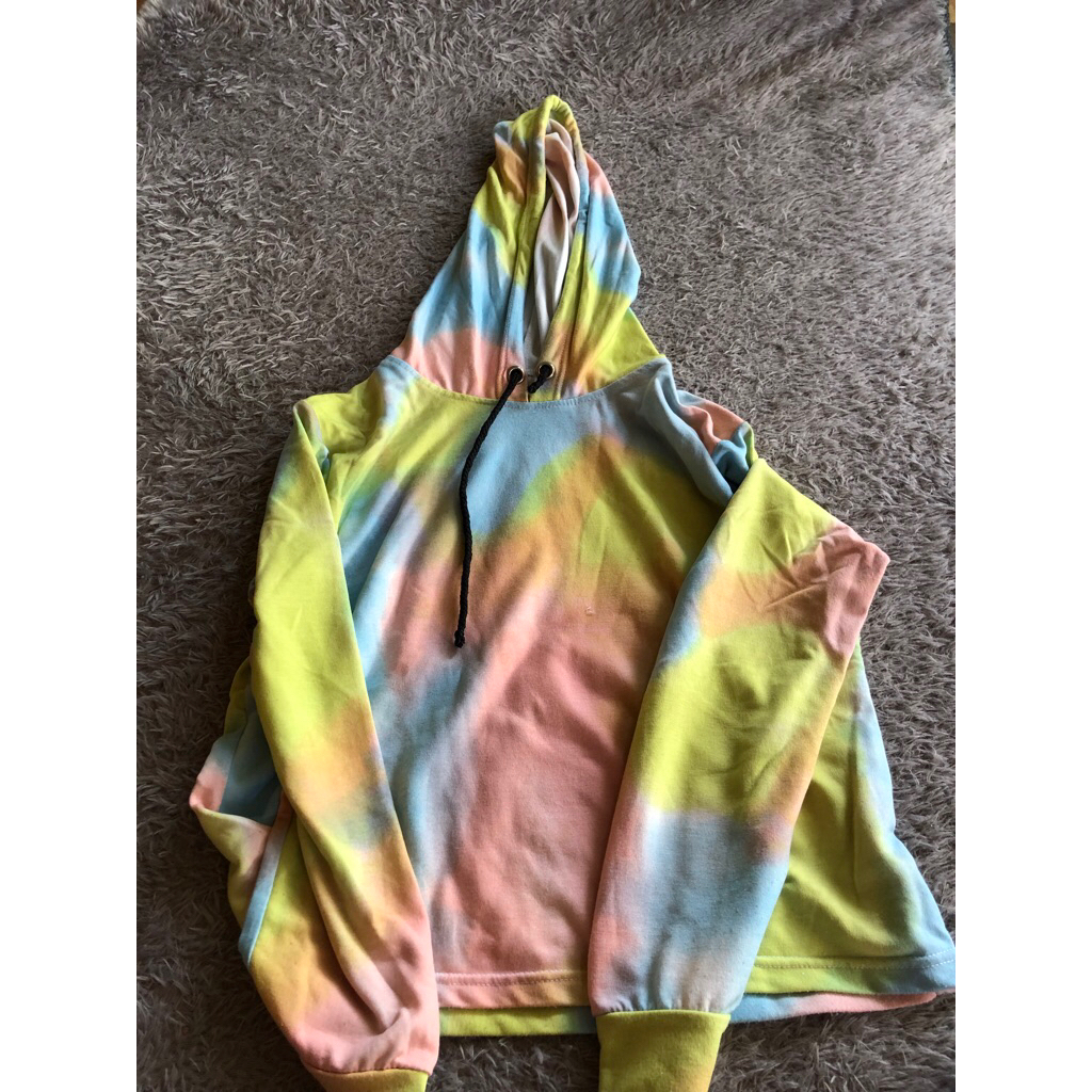 (preloved) hoodie crop wanita