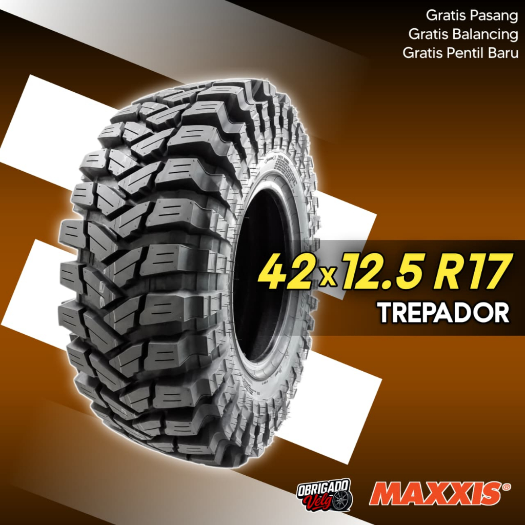 Ban 42x12.5 R17 Maxxis Trepador M8060 / Ban Maxxis Ring 17 Jeep Wrangler dll 42 12.5 r17