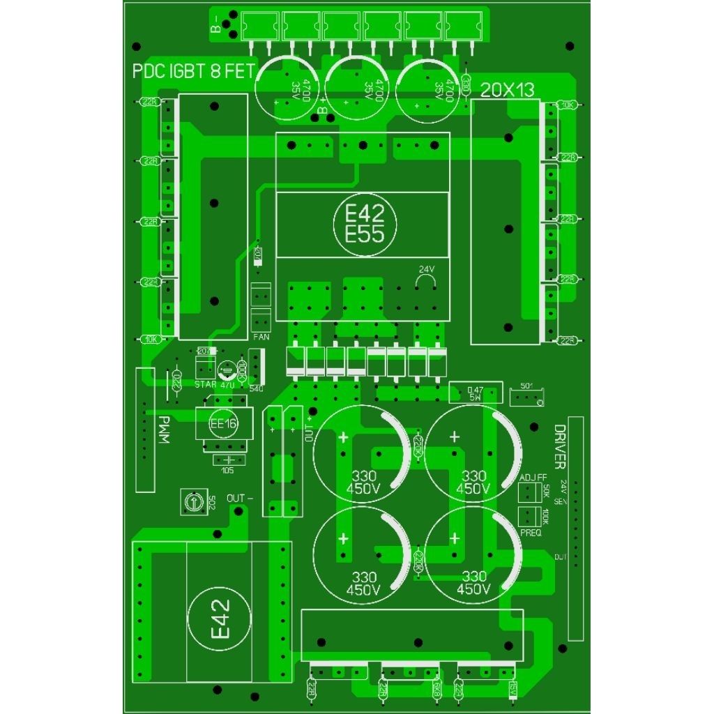 PCB PDC 8 Fet IGBT