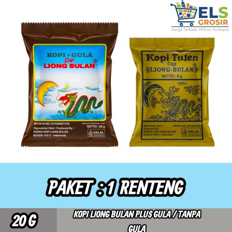 Kopi Liong Bulan 1 Renceng Kopi Liong Bulan Rasa Unik Berkualitas Cocok untuk Kopi Khas Liong Bulan