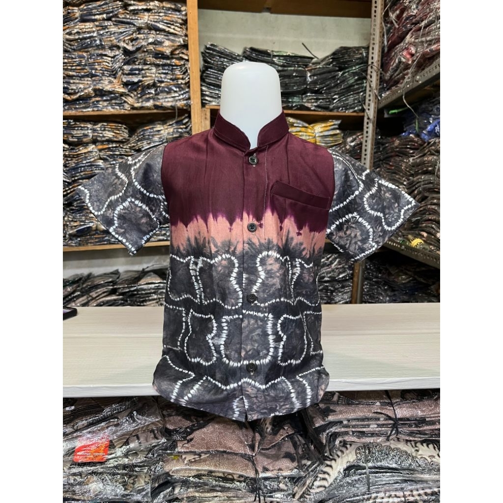 Baju sasirangan anak katun satin 1- 5 tahun
