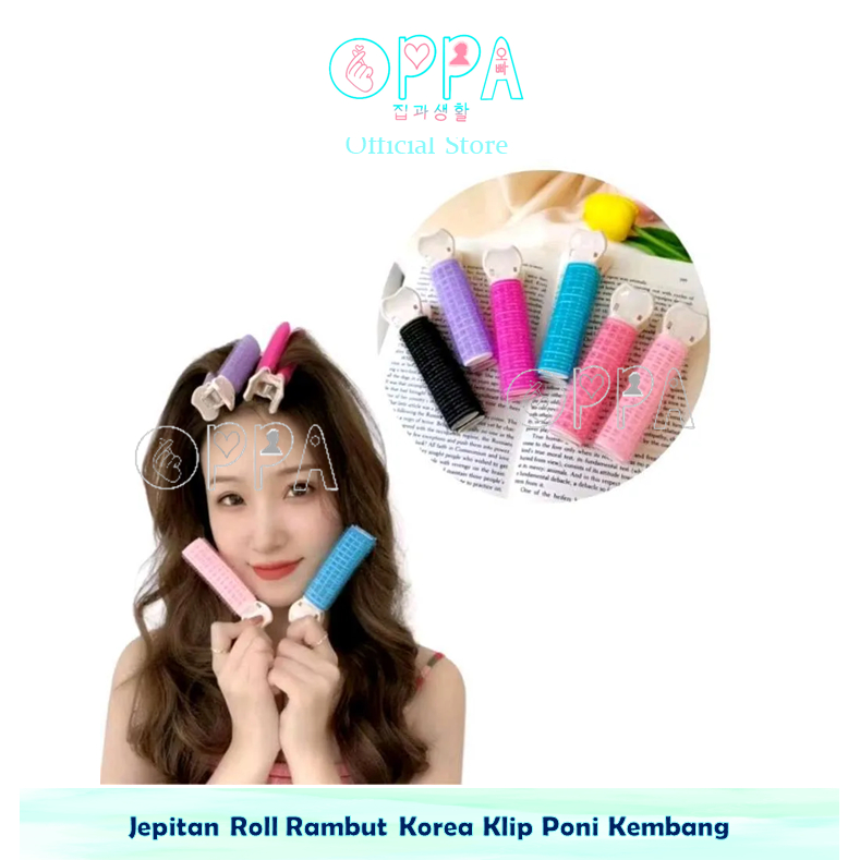 OPPA - Jepitan Roll Rambut Korea Klip Poni Kembang Jepit Blow Rambut - HairRoller