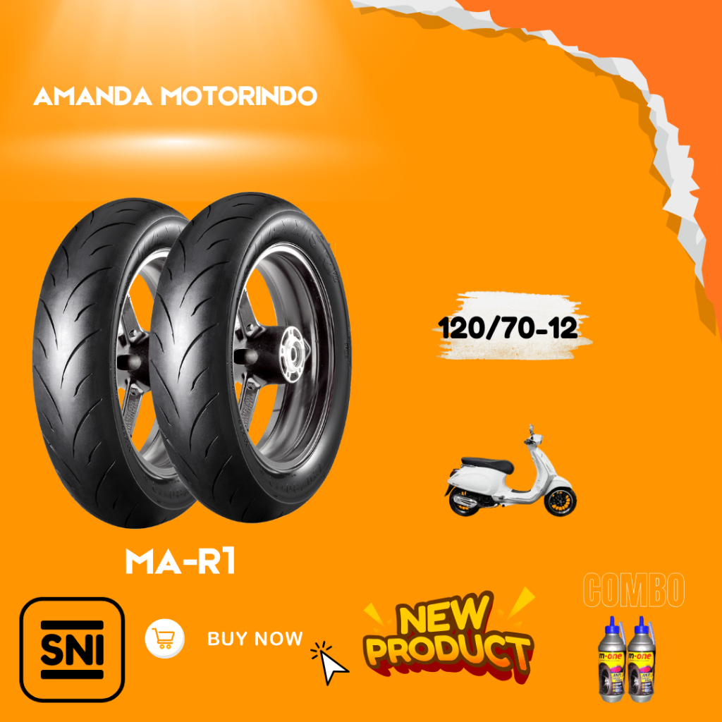 (READY COD) MAXXIS MA-R1 [ 120/70-12 ] Ban Motor VESMET TUBELESS SOFT COMPOUND MONKEY, VESPA SPRINT 