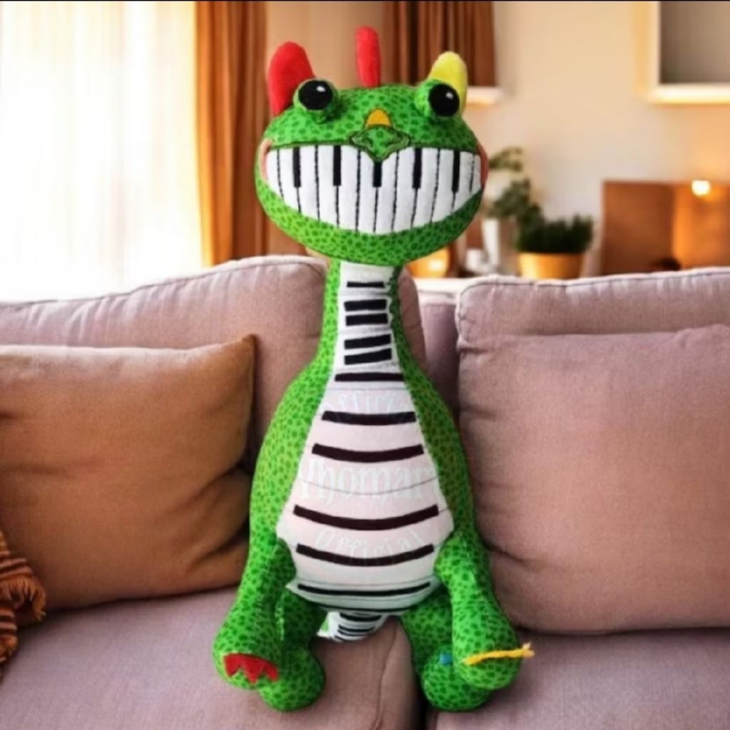 Boneka Pianosaurus Poppy Playtime   Boneka Mainan Anak Pianosaurus Lucu