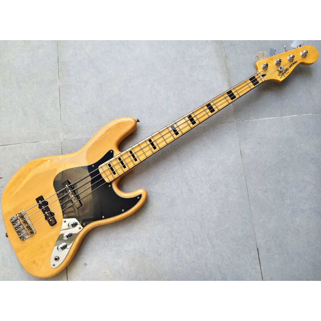 bass Squier Vintage Modified Jazz Bass 70's natural upgraded Wilkinson