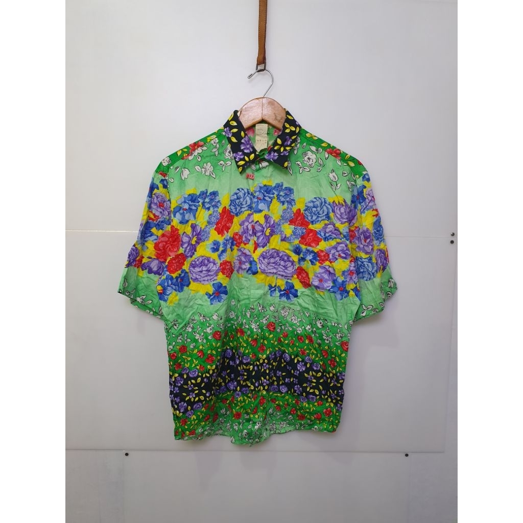 Kemeja Pendek Vintage Full Print Versace Istante